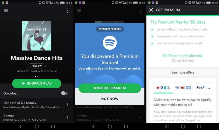 Spotify premium free.trial